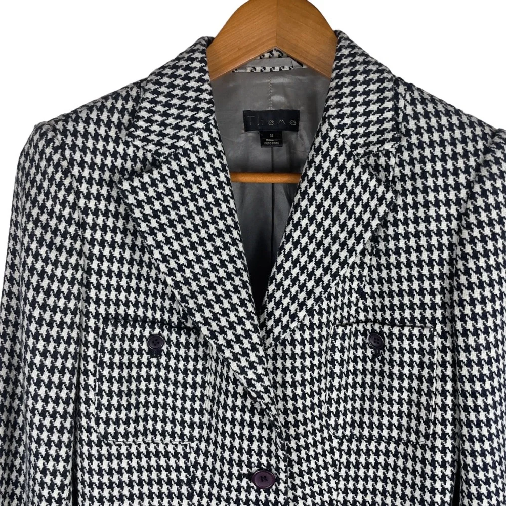 Theme Black & White Houndstooth Blazer in Size Small - Picture 3 of 11